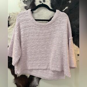 Lavender Cropped Sweater